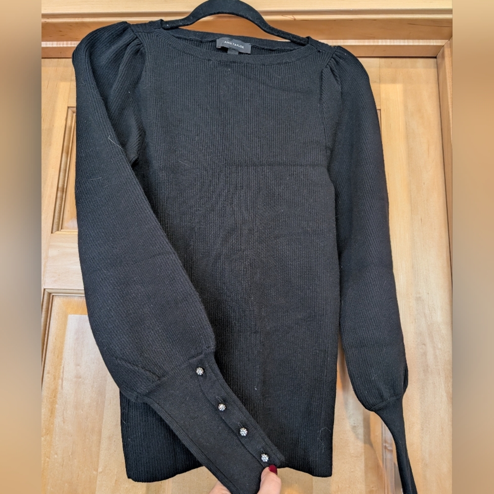 Ann Taylor Black Knit Top - Picture 4 of 8